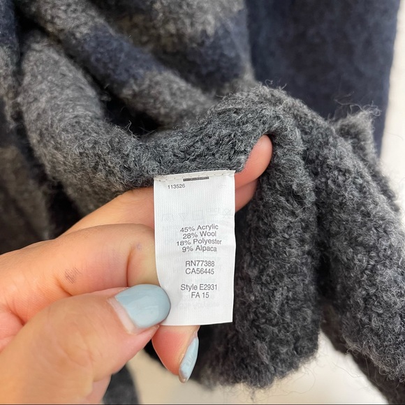 MADEWELL Boucle Wool and Alpaca Blend Blue and Gray Two Button Cardigan - Picture 11 of 15